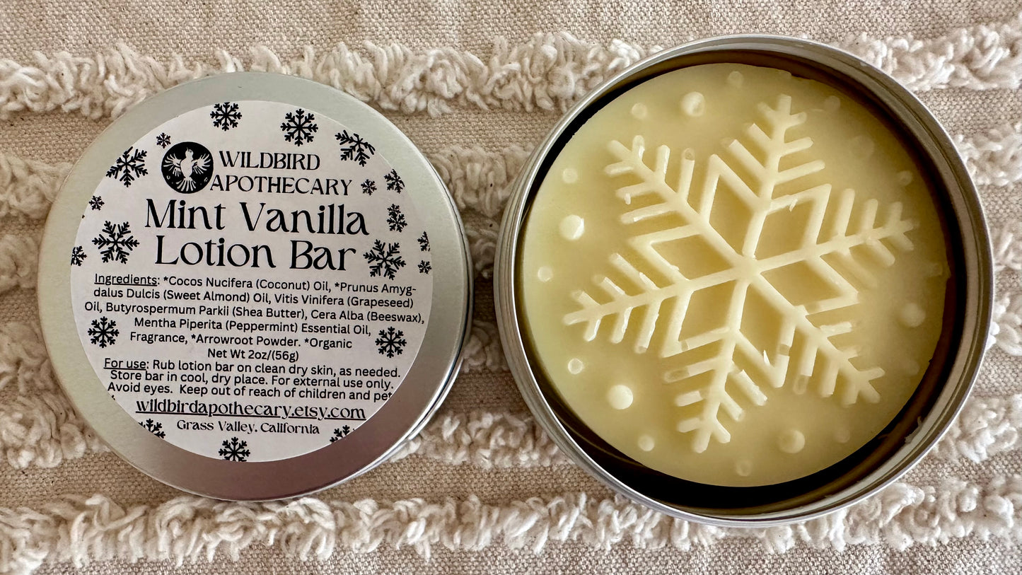 Natural Mint Vanilla Lotion Bar