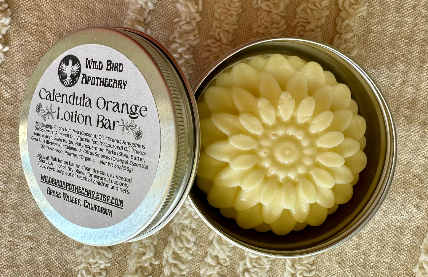 All Natural Calendula Lotion Bar